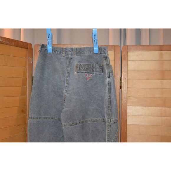 Vintage Jeans Guess Georges Marciano Gray with Gold Thread High Waist - Picture 7 of 7